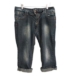 Vintage Angels Jeans Juniors Size 11 Y2k 2000s Capris Low Rise 35" Waist